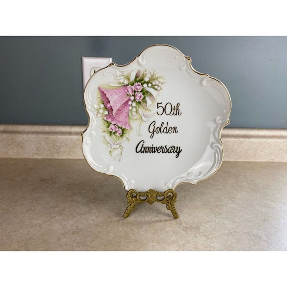 Saji Japan 50th Golden Anniversary 8" Dish Plate - Picture 1 of 5